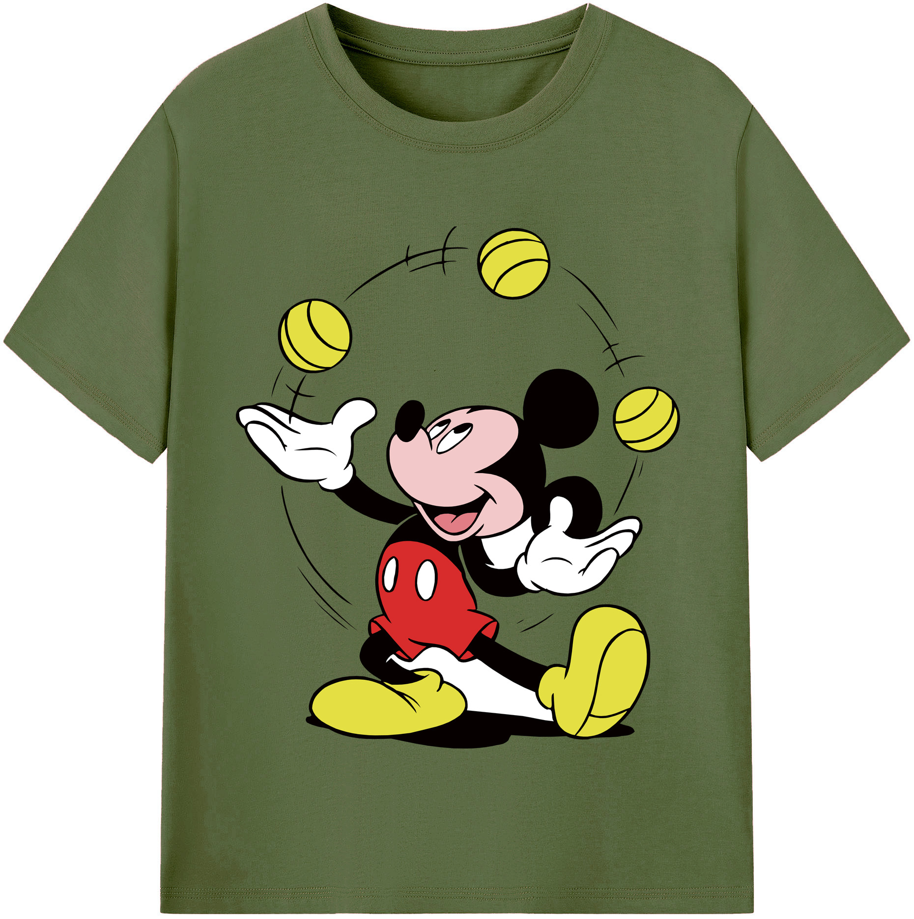 （画像用） ミッキーマウス Mickey Mouse 綿100％半袖Tシャツ（フロントプリント）